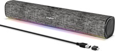 SOULION R100 Bluetooth Computer Soundbar Speaker w/ RGB LED Light Gaming PC USB picture