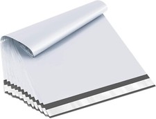 12x15.5 Inch Poly Mailers White Shipping Bags Self Sealing Waterproof and Tear P picture