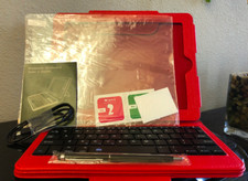 Red Bluetooth Keyboard Case iPad Bundle New Screen Protector Stylus Charger picture
