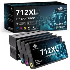 ** NEW HP Ink | 712XL / 712 | Black / Color | With Chips | Compatible | 4-Pack picture