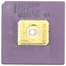 Intel SZ687 A87C452P CPU MCU EPROM Ceramic PGA Rare Vintage Processor Chip Retro picture