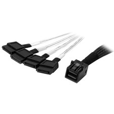StarTech.com SAS43SAT1M 1 m Internal Mini SAS to SATA Cable, SFF-8643 to 4x SATA picture