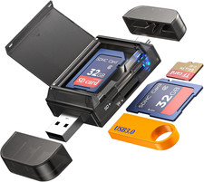 6-In-1 SD/TF Card Reader Adapter with SD Card Storage USB a & Type C Port & USB picture