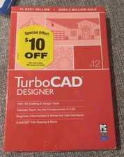 TurboCAD DESIGNER v12 Windows 2000/XP TurboCAD w/Guide And Original Packaging picture