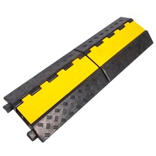 Rubber Cable Ramp Cable Protector Ramps Wire Hose Protective 2 Channel Traffi... picture