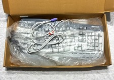 NIB Microsoft Natural MultiMedia Keyboard, 1.0A PS2 Ergonomic RT9470 Gray Blue picture