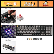 Custom Mechanical Keyboard, Full-Size Hot-Swappable, Wired Gaming Keyboard, RGB picture