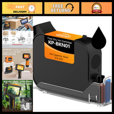 0.5in Black Fast Dry Ink Cartridge for Handheld Inkjet Printer - 42ml Solvent In picture