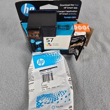 Genuine HP 56 57 Black & Tri-Color Inkjet Ink Cartridges Lot of 2 C6656A C6657A picture