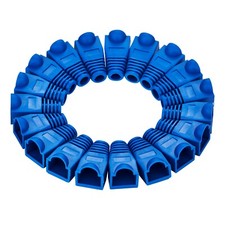 20 pcs Boot Cap Cover for RJ45 Network Connectors Cat5 Cat5e Cat6 Cable Blue picture