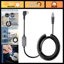 Coiled USB C to RJ11 Power Cord for Radar Detectors - Compatible with Escort & U picture