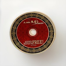 Vintage AOL 9.0 Optimized 1099 Hours Free For 50 Days Disc Only Preowned picture