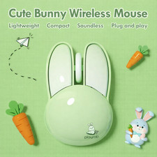 Wireless Mouse Cute Green Kawaii Bunny Shape Rabbit Design Portable Girls Kids picture