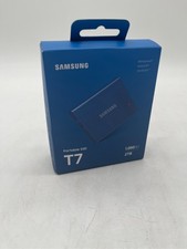 Samsung T7 External SSD, USB 3.2 Gen 2 w/Hardware Encryption - 2TB, Blue picture