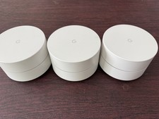 3 Pack Google Wifi Model AC-1304 Whole Home Mesh Wi-Fi System & Chargers picture