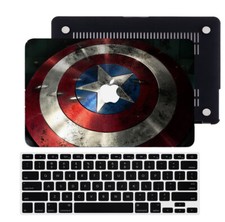 2in1 Captain America Shield Paints Matte Hard Case Cover For New Macbook Pro Air picture