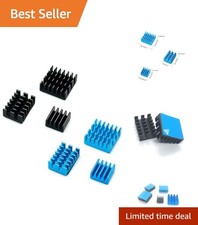 Anodized Black Aluminum Heatsink Set for Efficient Raspberry Pi Cooling - 6 pcs picture