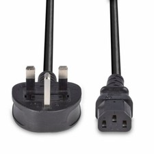 Power Cord UK Plug to IEC Cable (PC Mains Kettle Lead) C13 1m/2m/3m/5m/10m Lot picture
