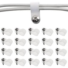  50Pcs Rope Light P-Style Clips with Screws, Cable Clip Wire Clamp 3/8 Inch picture