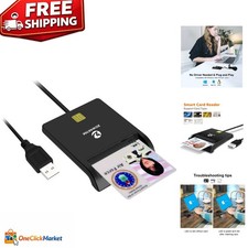 Compact USB Smart Card Reader for Military Applications - Driver-Free, Easy Use picture
