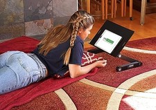 UNCAGED ERGONOMICS WORK EZ BEST XL ADJUSTABLE LAPTOP STAND + LAP DESK - BLACK picture