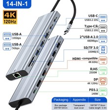 14-in-1 USB C Docking Station USB 3.0 Hub, Multiport Adapter External Monitor picture
