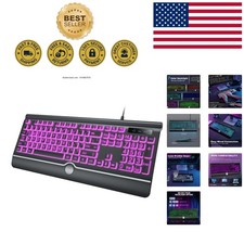 Plug and Play Backlit Keyboard with Oversized Keys and Comfortable Wrist Rest picture
