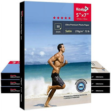 Koala Ultra Premium Photo Paper 5X7 Satin 270g 72lb 250 Sheets Semi-Gloss 13Mil picture