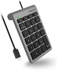 Macally Wired USB C Numeric Keypad for Mac - Work Better - Type C Space Gray  picture