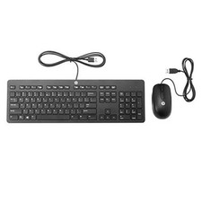 HP USB BUSINESS SLIM BLACK KEYBOARD, MOUSE + PAD COMBO - T4E63AA#ABA - NEW picture