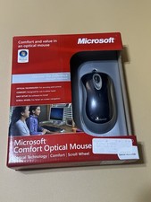 Box Microsoft Comfort Optical Mouse 1000 USB PC Windows Mac SEALED. picture