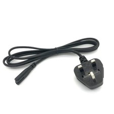 UK 6FT 2 Prong Figure 8 AC Power Cord Cable Plug for PS3 Slim PS4 Laptop Adapter picture
