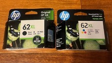 HP 62XL Black & Tri-Color Ink Cartridge High Yield 2-Pack Unused picture