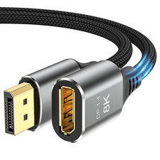 8K Displayport Extension Cable 1.5Feet, Displayport 1.4 Male to Female picture