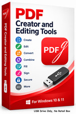 Professional PDF Editor Creator Management Tool Box Suite, Windows 10 & 11 USB picture