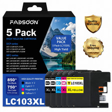 LC103XL 5PK 4 Color 2 Black Ink DCP-J152W MFC-J285DW MFC-J450DW MFC-J470DW 650DW picture