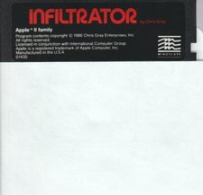 Infiltrator APPLE II FLOPPY Mindscape action simulation helicopter spy sim game picture