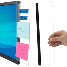 Sticky Note Holder For Monitor, 2pcs Memo Board, Office Supply, Clear picture