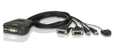 Aten CS22D-AT CS22D 2-Port Cable KVM Switch USB and DVI with Remote Port Sel ~E~ picture