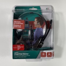 Logitech ClearChat Stereo PC Headset with Rotating Microphone Volume Mute Window picture
