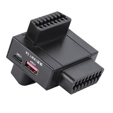 OBD2 1to2 Splitter Adapter 1Press Power Cut Switch 18W USB Fast Charging picture