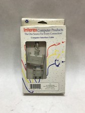 NIB Interex I-14a 6FT Modem Cable IBM/AT To Hayes Modem DB9 to DB25 - DW picture