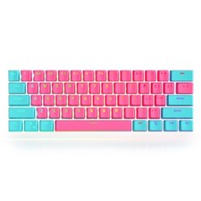 61 Keycaps 60 Percent Miami PBT Set, Backlit OEM Profile Mechanical Keyboard picture