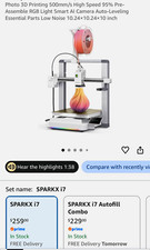 SPARKX i7 3D Printer 500mm/s High Speed Auto-Leveling AI Camera RGB Light picture