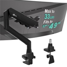 Heavy Duty Single Monitor Arm Fits 1749 Inch Screens Gas Spring VESA Black picture
