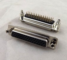 10x D-SUB DB44 44 Pin Female DIP PCB Solder Connector Adapter 3 Rows Lock Screw picture