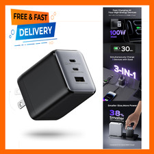 100W USB C Charger Block, 3 Port Fast Charging Wall Adapter for MacBook iPad picture