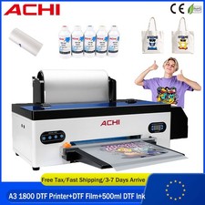 ACHI A3 DTF Printer Machine EPSON L1800 Direct to Film T-Shirt Transfer & Ink EU picture