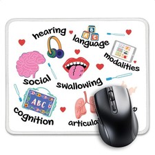 Speech Language Pathologist Funny Mouse Pad, Cute Square Mouse Pad for SLP, T... picture