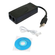 Dual RJ11 Port USB 56K External Dial Up Voice Fax Data Modem For Win 7/8/10 picture